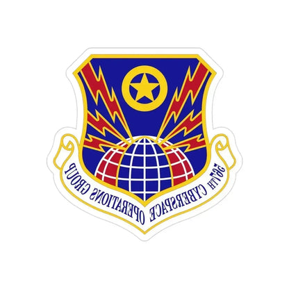 567 Cyberspace Operations Group ACC (U.S. Air Force) REVERSE PRINT Transparent Die-Cut STICKER 3 Inch Die-Cut Transparent - The Sticker Space