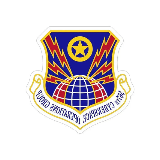 567 Cyberspace Operations Group ACC (U.S. Air Force) REVERSE PRINT Transparent Die-Cut STICKER 6 Inch Die-Cut Transparent - The Sticker Space