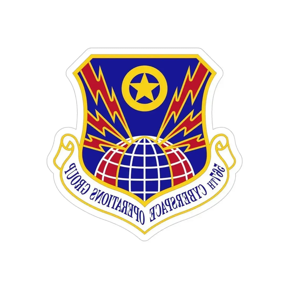 567 Cyberspace Operations Group ACC (U.S. Air Force) REVERSE PRINT Transparent Die-Cut STICKER - The Sticker Space