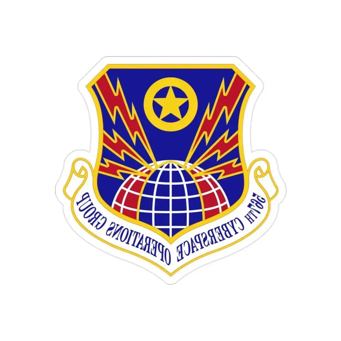 567 Cyberspace Operations Group ACC (U.S. Air Force) REVERSE PRINT Transparent Die-Cut STICKER - The Sticker Space