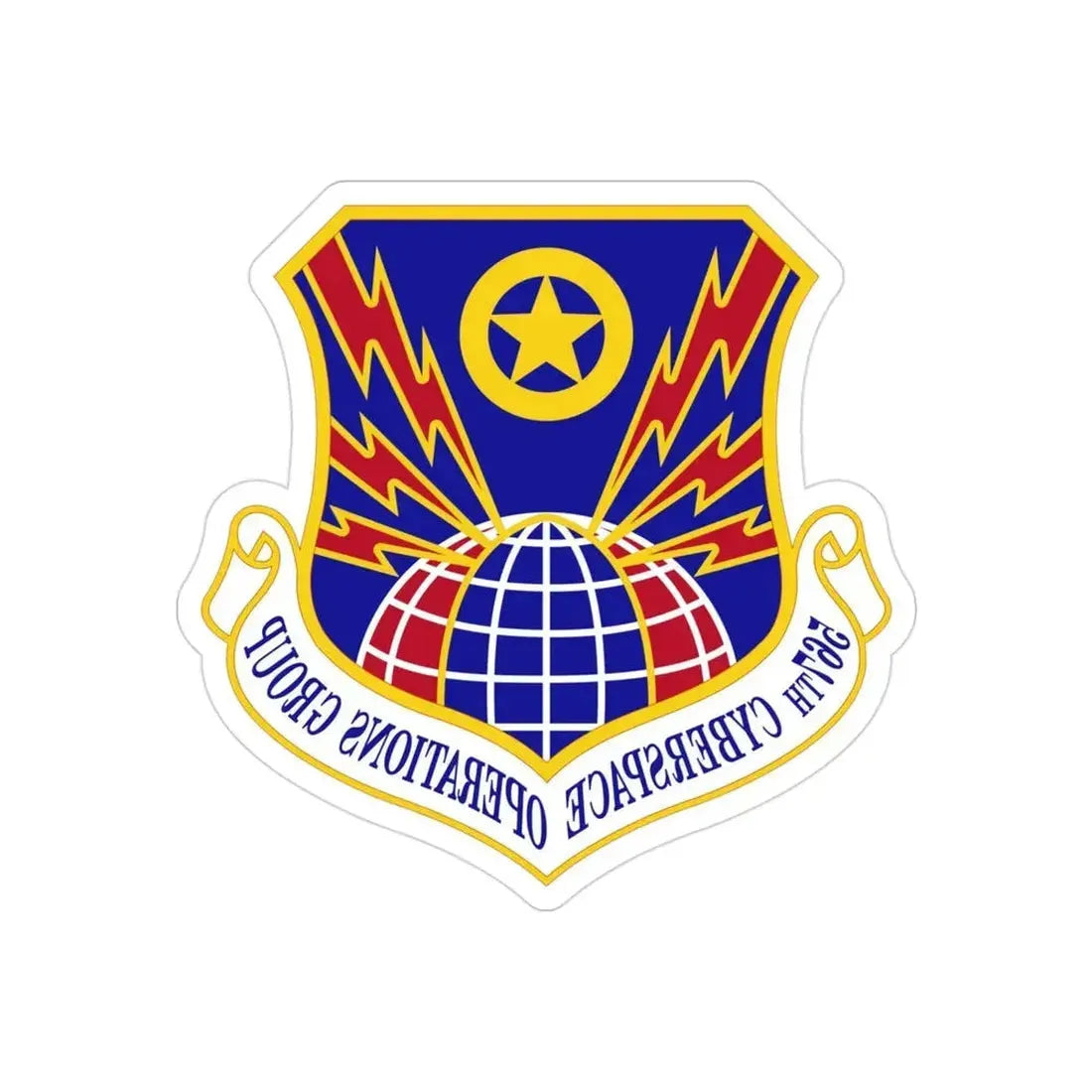 567 Cyberspace Operations Group ACC (U.S. Air Force) REVERSE PRINT Transparent Die-Cut STICKER - The Sticker Space