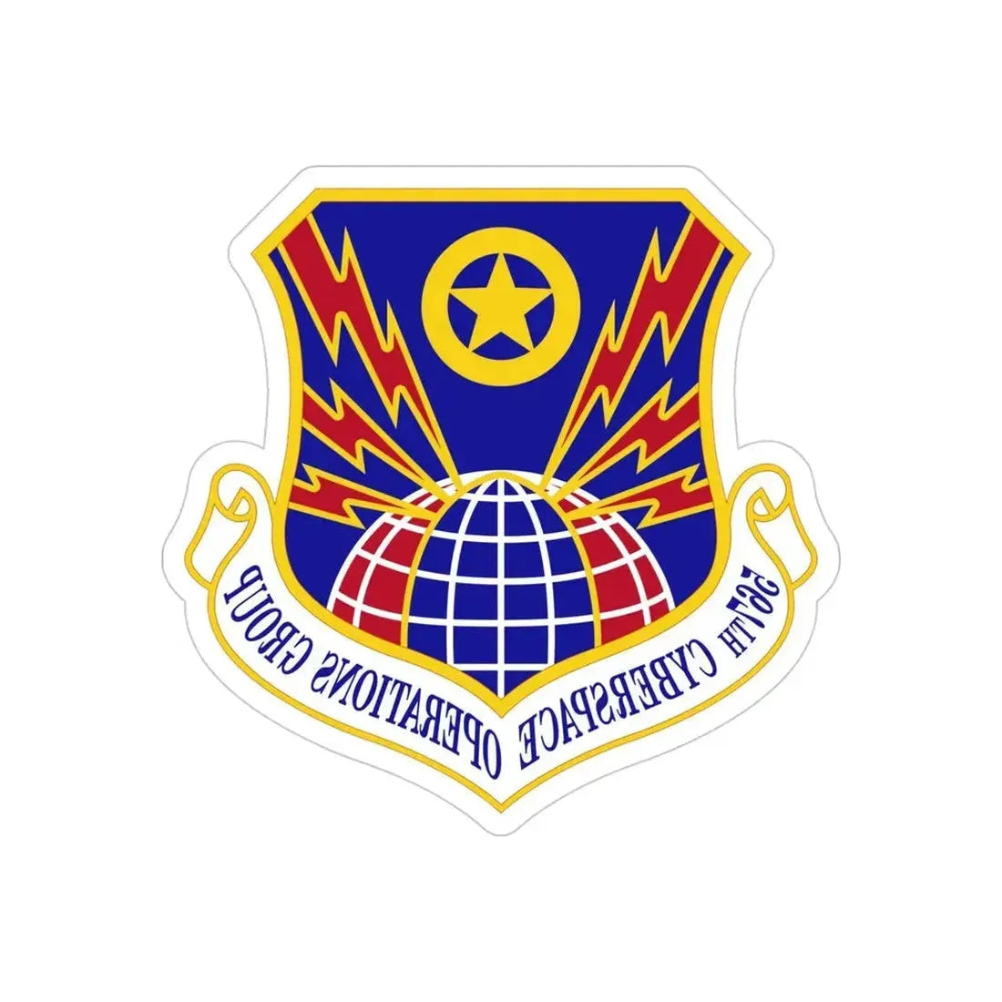567 Cyberspace Operations Group ACC (U.S. Air Force) REVERSE PRINT Transparent Die-Cut STICKER - The Sticker Space