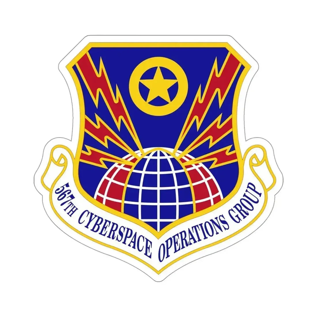 567 Cyberspace Operations Group ACC (U.S. Air Force) STICKER Vinyl Die-Cut Decal 4 Inch - The Sticker Space