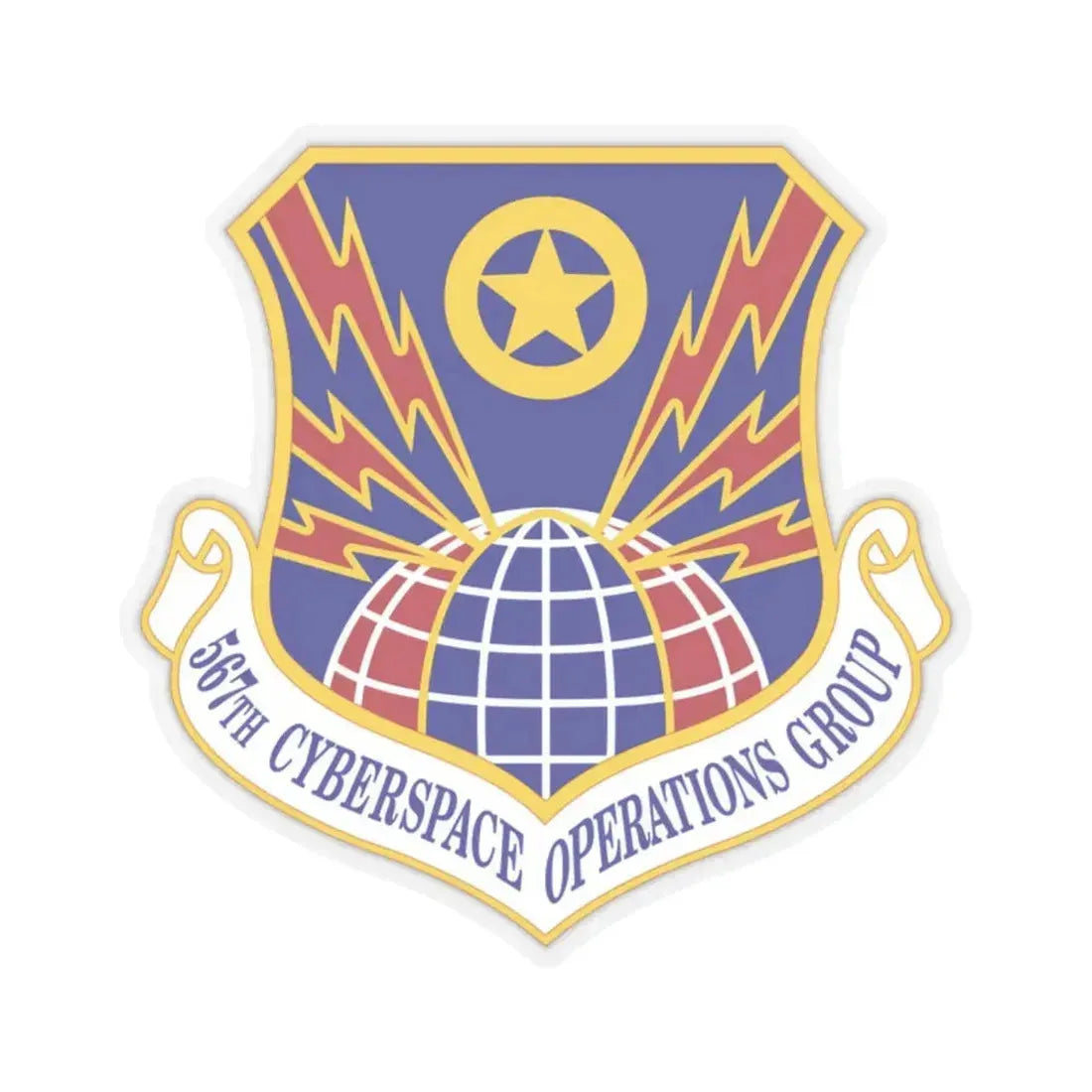 567 Cyberspace Operations Group ACC (U.S. Air Force) STICKER Vinyl Kiss-Cut Decal 2 Inch Transparent - The Sticker Space