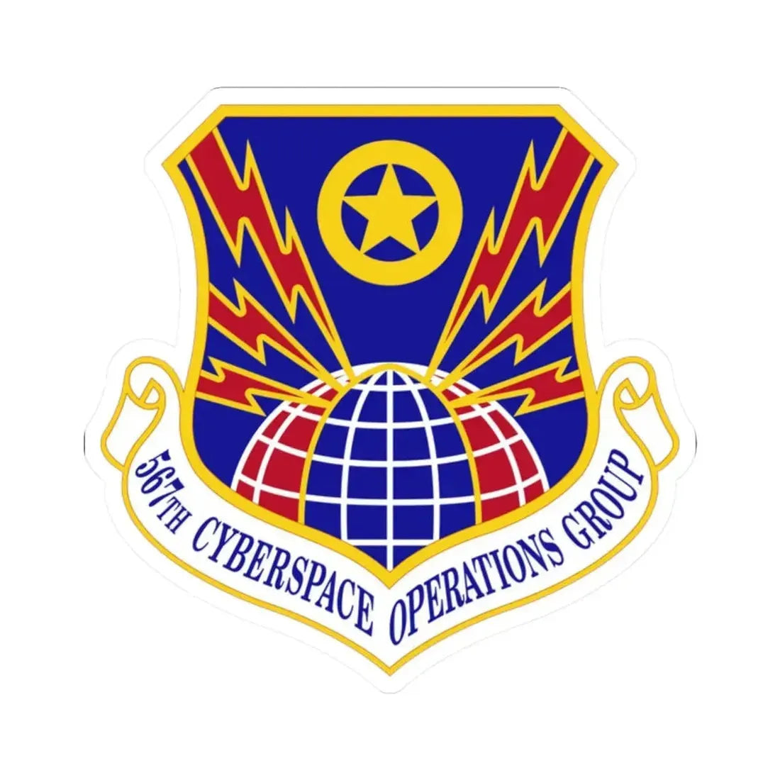 567 Cyberspace Operations Group ACC (U.S. Air Force) STICKER Vinyl Kiss-Cut Decal 2 Inch White - The Sticker Space