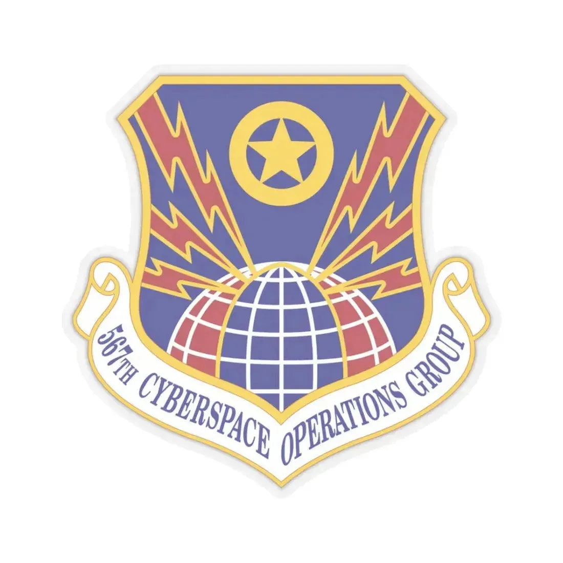 567 Cyberspace Operations Group ACC (U.S. Air Force) STICKER Vinyl Kiss-Cut Decal 3 Inch Transparent - The Sticker Space