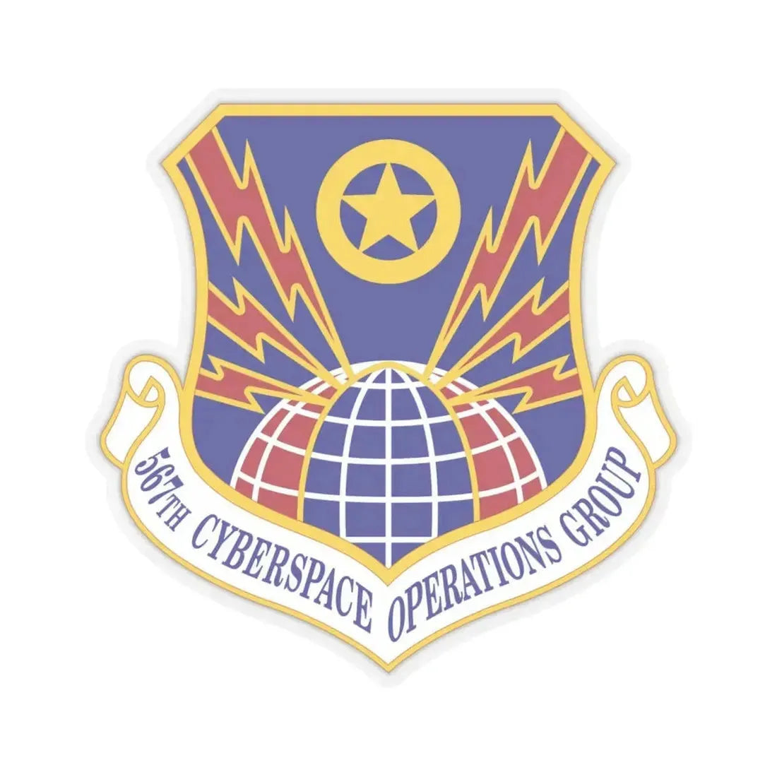 567 Cyberspace Operations Group ACC (U.S. Air Force) STICKER Vinyl Kiss-Cut Decal 6 Inch Transparent - The Sticker Space