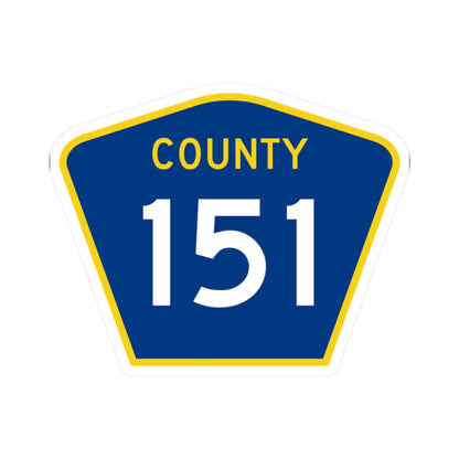 County 151 MN (Minnesota) (Road Sign) STICKER Vinyl Kiss-Cut Decal