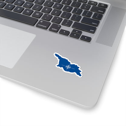 Flag map of Georgia NATO (Georgia) STICKER Vinyl Kiss-Cut Decal