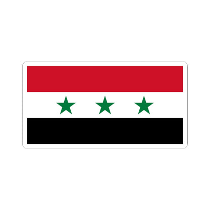 Flag of Syria 1963-1972 (Syria) STICKER Vinyl Kiss-Cut Decal