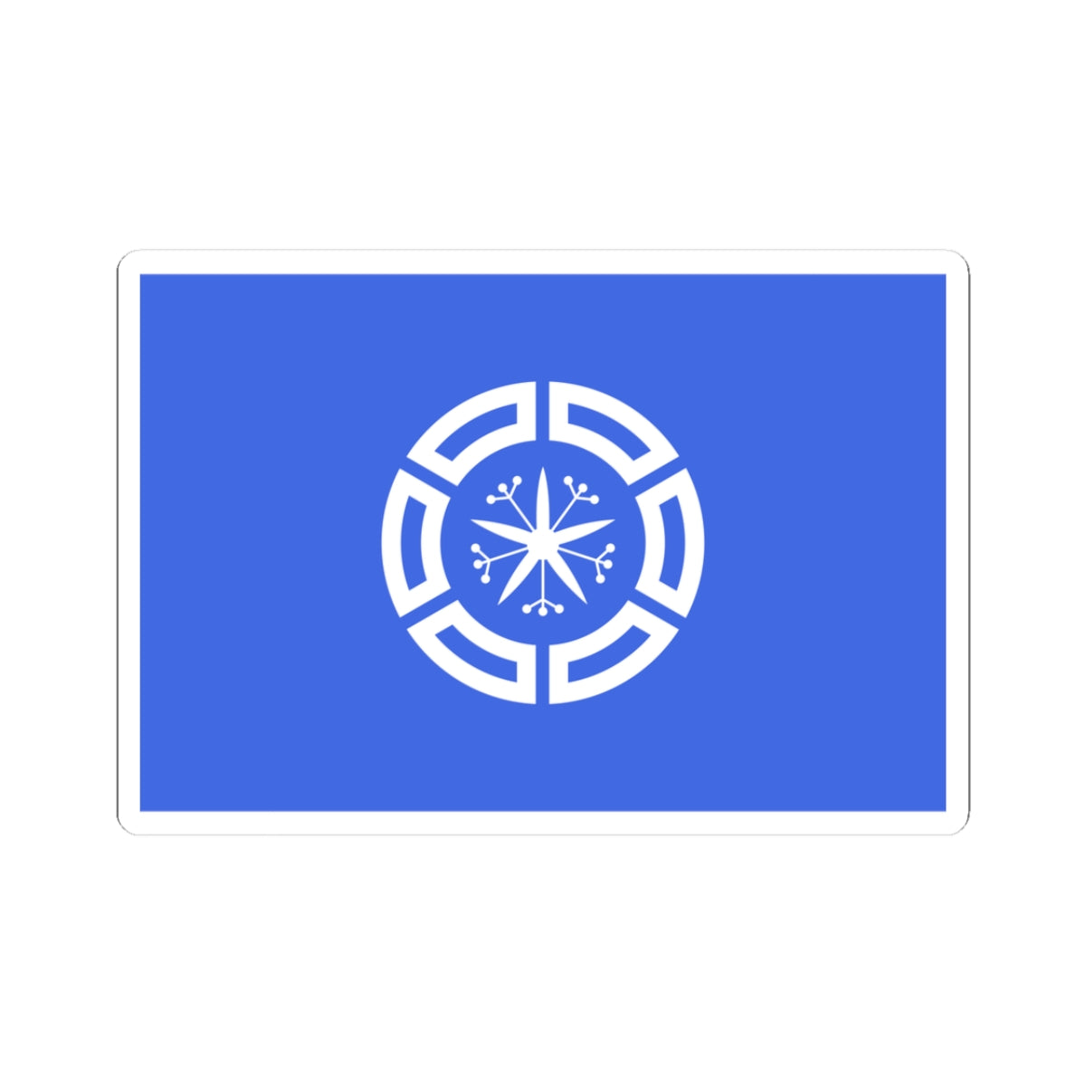 Flag of Muroran Hokkaido (Japan) STICKER Vinyl Kiss-Cut Decal