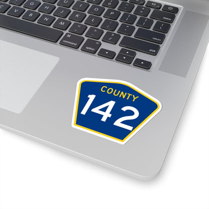 County 142 MN (Minnesota) (Road Sign) STICKER Vinyl Kiss-Cut Decal