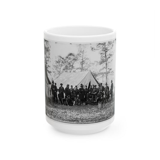 Warrenton, Va. Gen. Ambrose E. Burnside And Staff (U.S. Civil War) White Coffee Mug