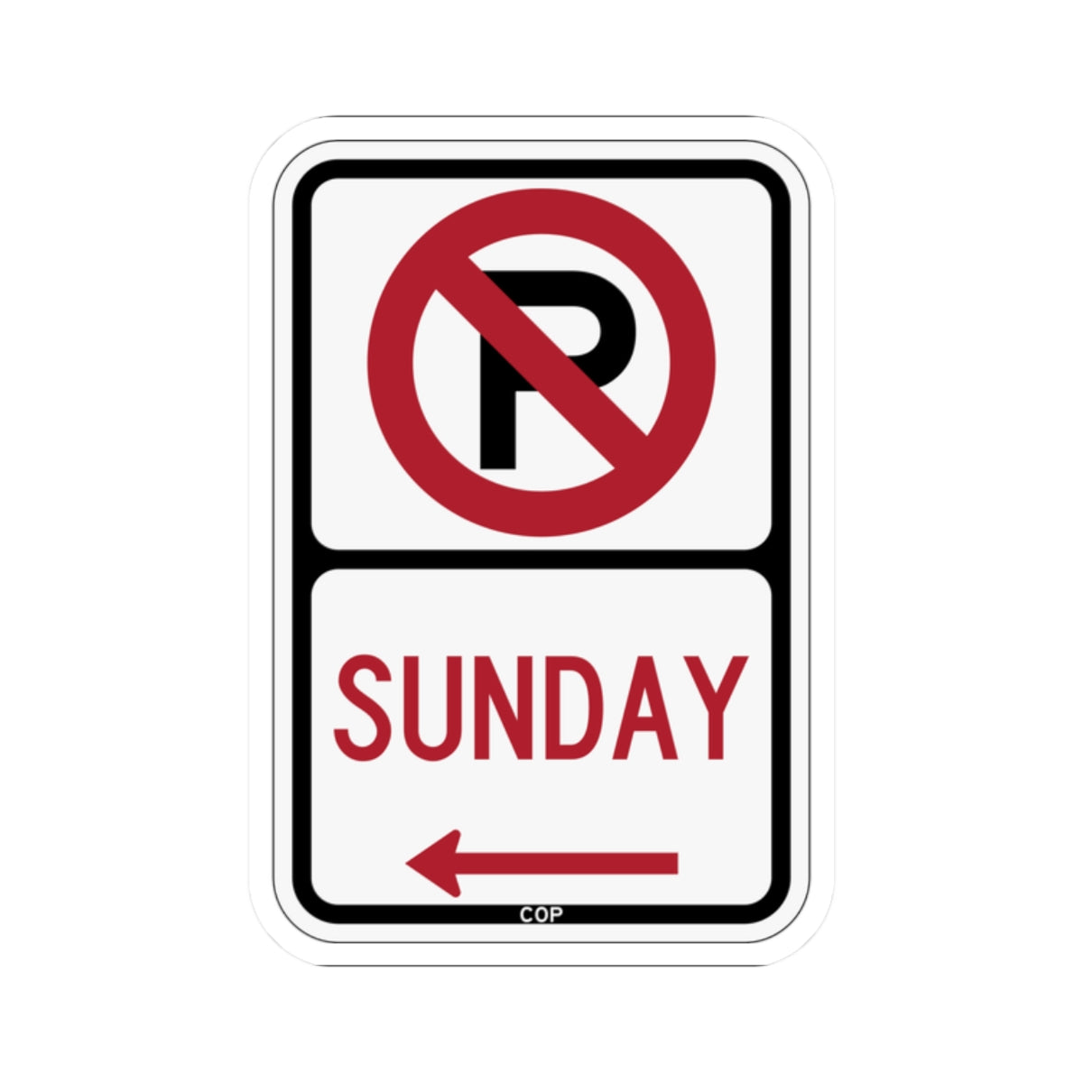 PBOT Road sign P1260R (Oregon) (Road Sign) STICKER Vinyl Kiss-Cut Decal