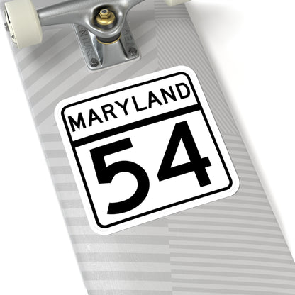 MD Route 54 (Maryland) (Road Sign) STICKER Vinyl Kiss-Cut Decal