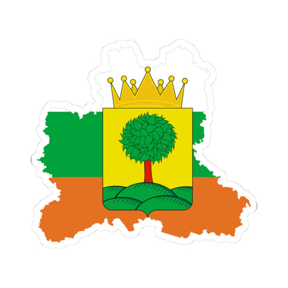Flag-map of Lipetsk Oblast 2003 (Russia) STICKER Vinyl Kiss-Cut Decal