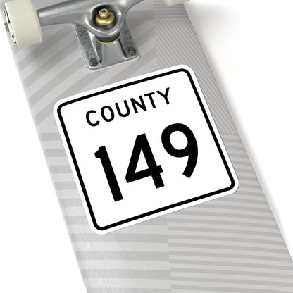 County 149 square (Minnesota) (Road Sign) STICKER Vinyl Kiss-Cut Decal