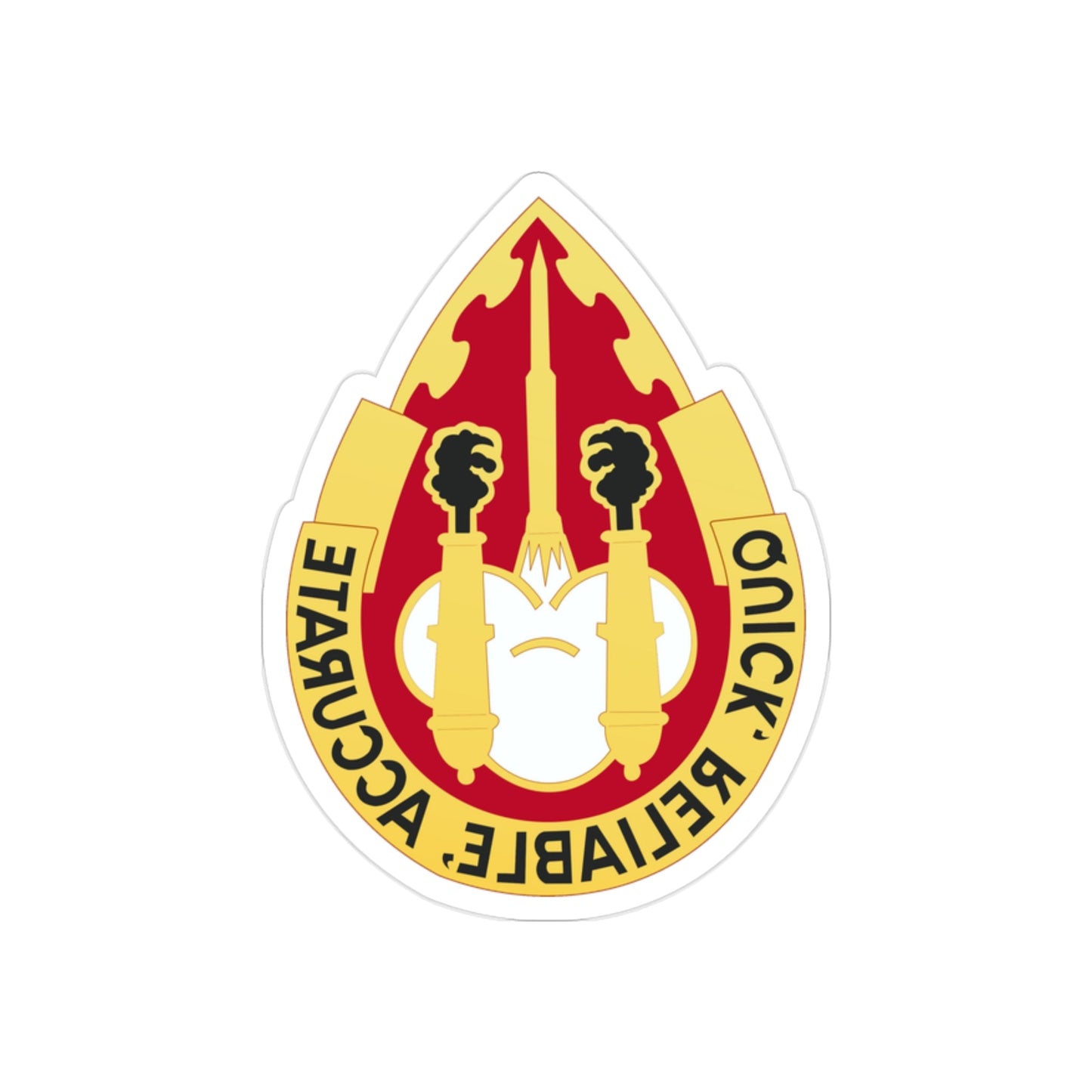 56th Artillery Group (U.S. Army) REVERSE PRINT Transparent STICKER-2" × 2"-The Sticker Space