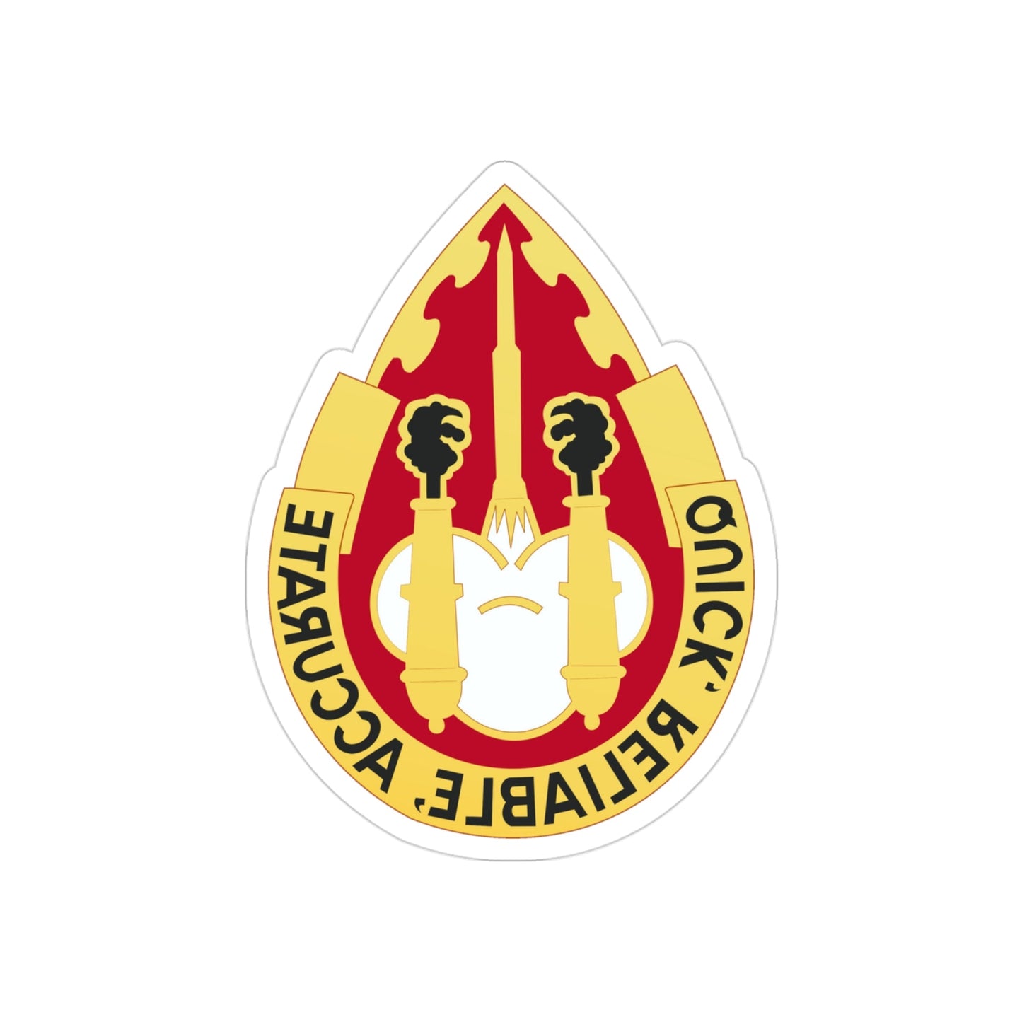 56th Artillery Group (U.S. Army) REVERSE PRINT Transparent STICKER-3" × 3"-The Sticker Space