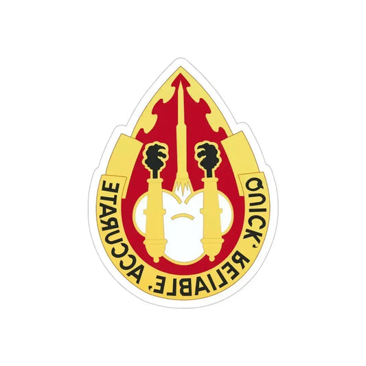 56th Artillery Group (U.S. Army) REVERSE PRINT Transparent Die-Cut STICKER 6 Inch Die-Cut Transparent - The Sticker Space