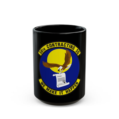 56th Contracting Squadron (U.S. Air Force) Black Coffee Mug-15oz-The Sticker Space