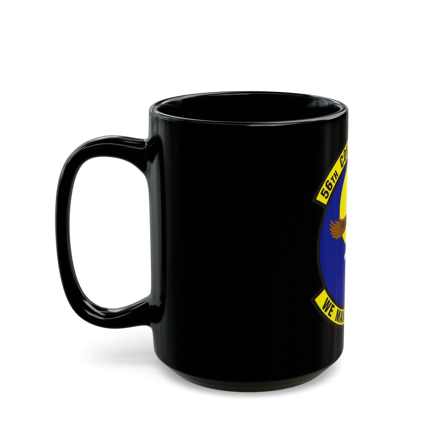 56th Contracting Squadron (U.S. Air Force) Black Coffee Mug-The Sticker Space