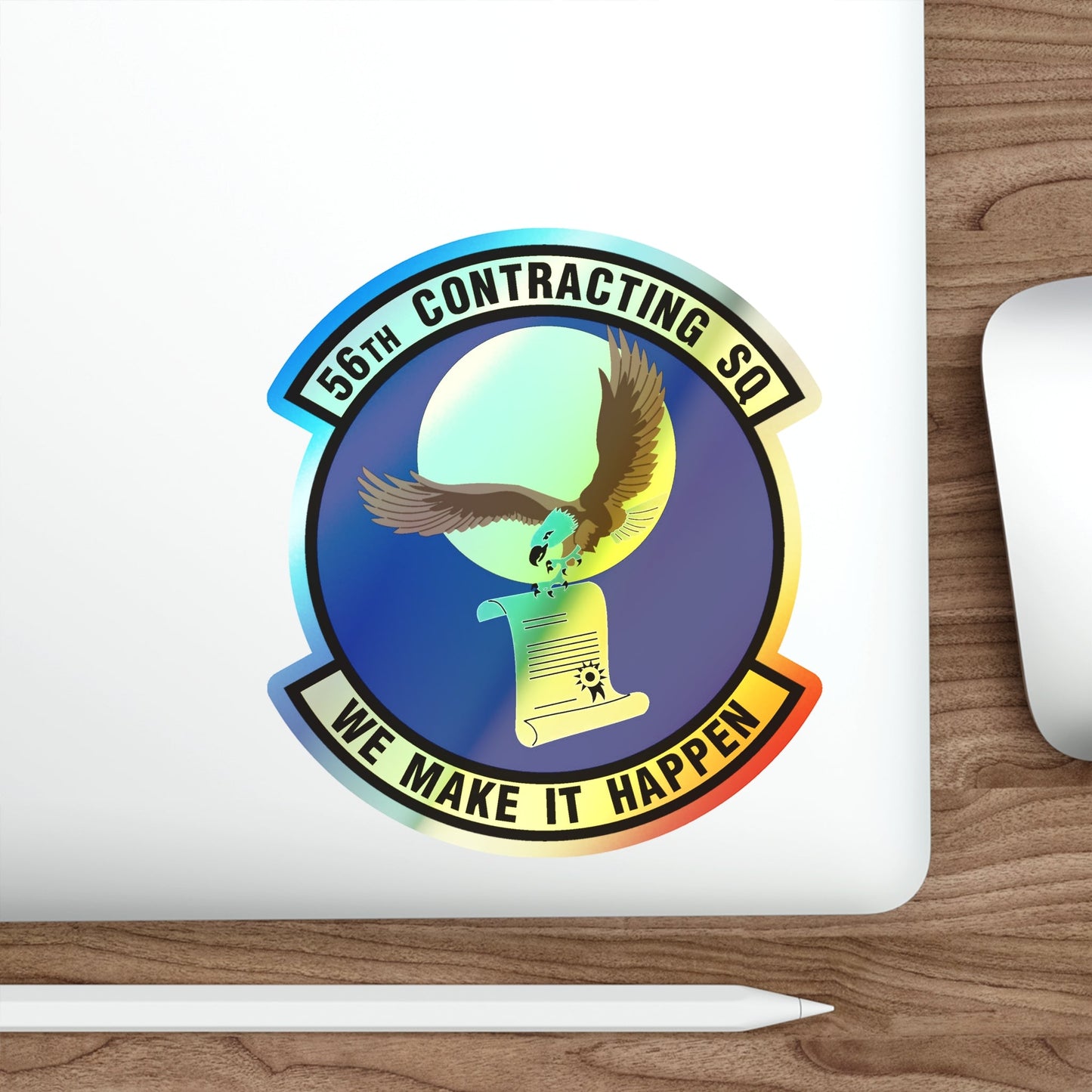 56th Contracting Squadron (U.S. Air Force) Holographic STICKER Die-Cut Vinyl Decal-The Sticker Space