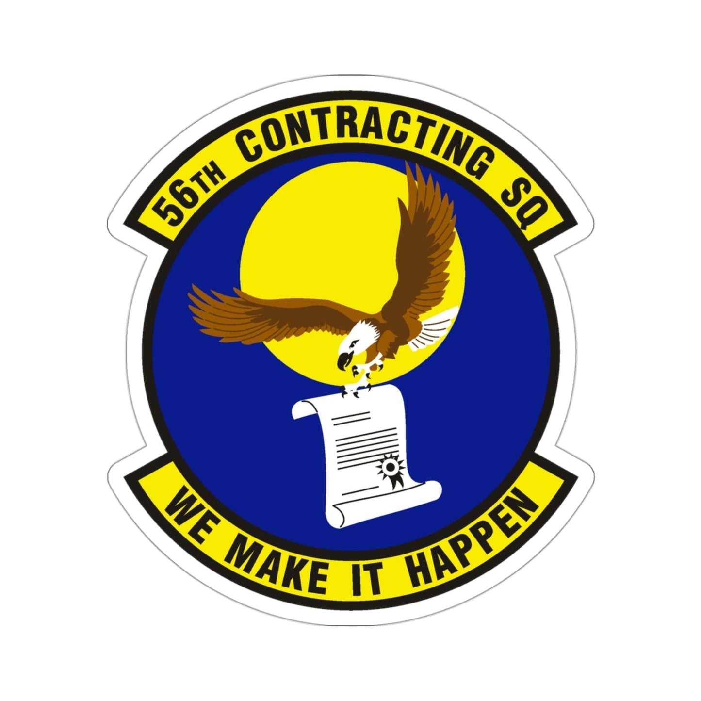 56th Contracting Squadron (U.S. Air Force) STICKER Vinyl Die-Cut Decal-3 Inch-The Sticker Space