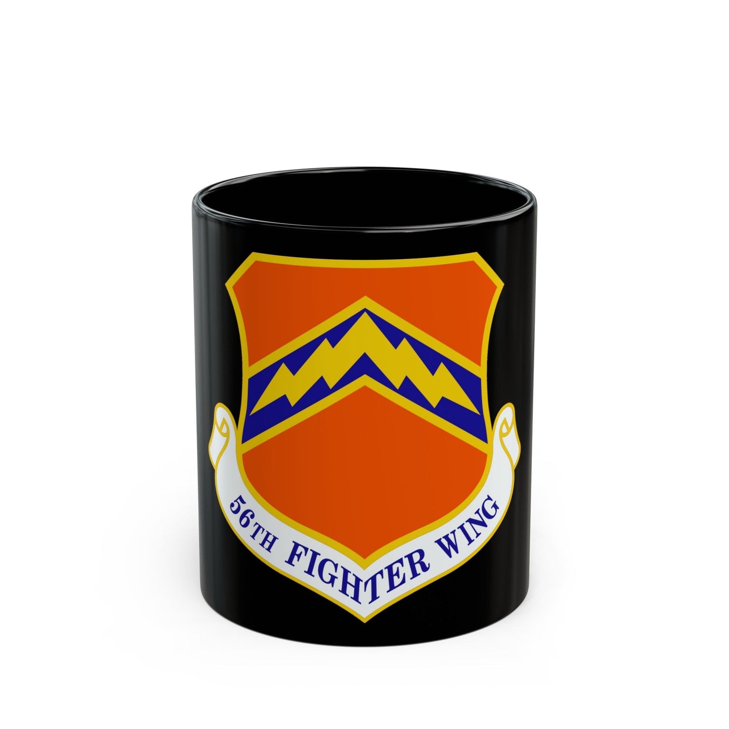 56th Fighter Wing (U.S. Air Force) Black Coffee Mug-11oz-The Sticker Space