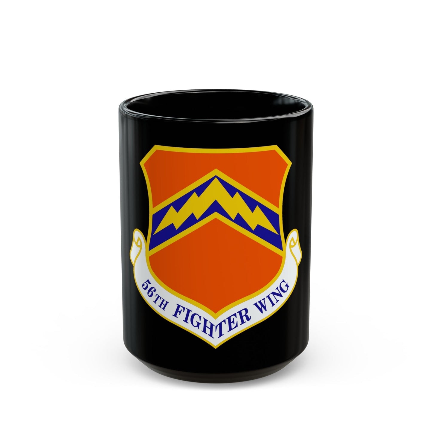 56th Fighter Wing (U.S. Air Force) Black Coffee Mug-15oz-The Sticker Space