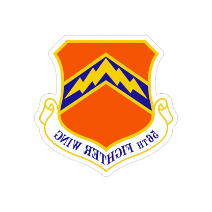 56th Fighter Wing (U.S. Air Force) REVERSE PRINT Transparent STICKER-6" × 6"-The Sticker Space