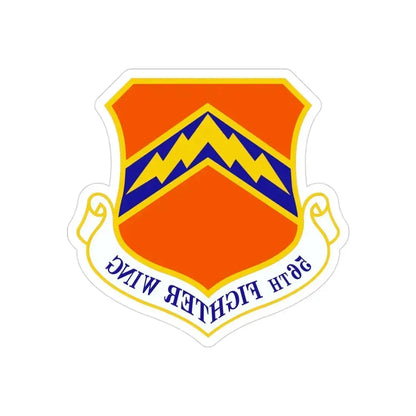 56th Fighter Wing (U.S. Air Force) REVERSE PRINT Transparent Die-Cut STICKER 3 Inch Die-Cut Transparent - The Sticker Space