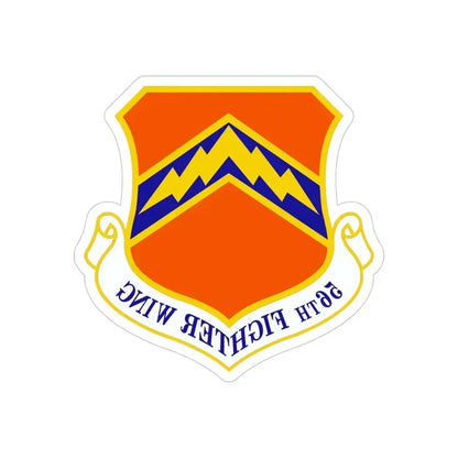 56th Fighter Wing (U.S. Air Force) REVERSE PRINT Transparent Die-Cut STICKER 4 Inch Die-Cut Transparent - The Sticker Space