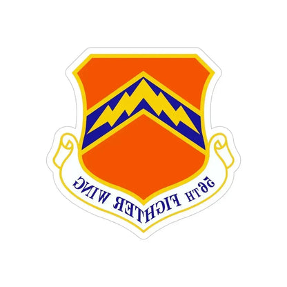 56th Fighter Wing (U.S. Air Force) REVERSE PRINT Transparent Die-Cut STICKER 6 Inch Die-Cut Transparent - The Sticker Space