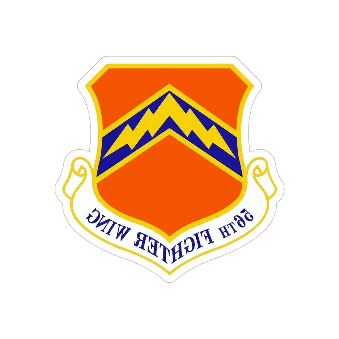 56th Fighter Wing (U.S. Air Force) REVERSE PRINT Transparent Die-Cut STICKER - The Sticker Space