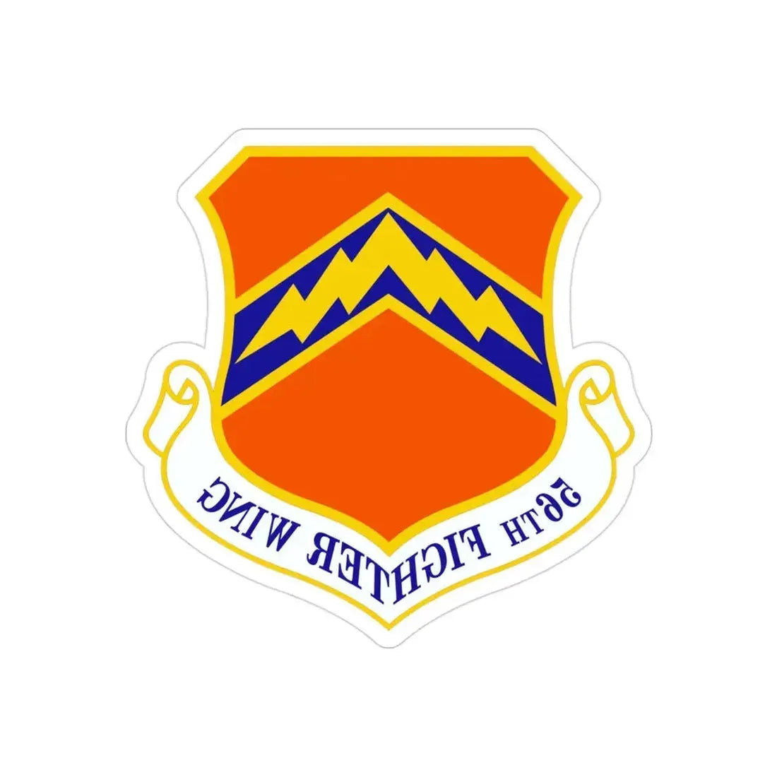56th Fighter Wing (U.S. Air Force) REVERSE PRINT Transparent Die-Cut STICKER - The Sticker Space