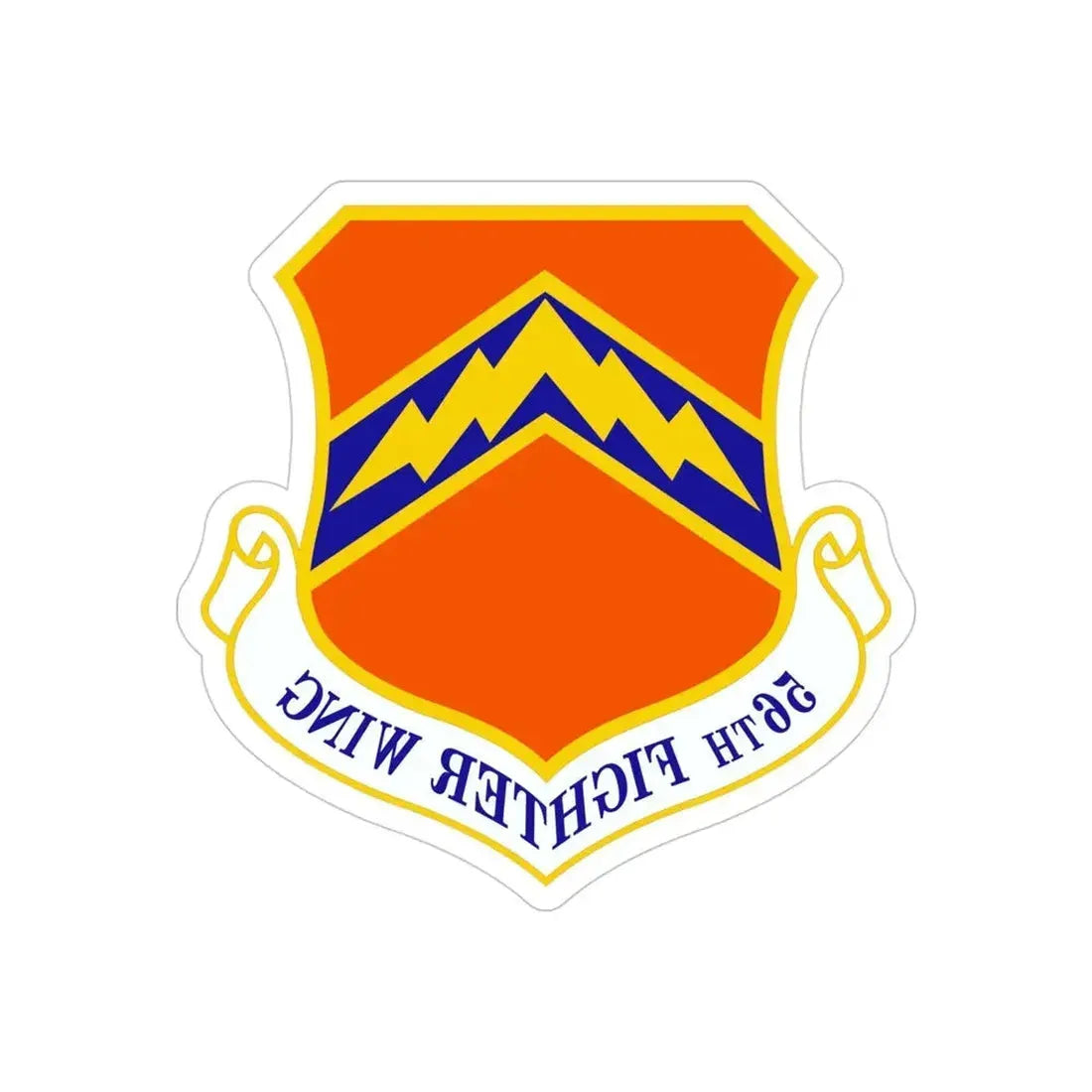 56th Fighter Wing (U.S. Air Force) REVERSE PRINT Transparent Die-Cut STICKER - The Sticker Space