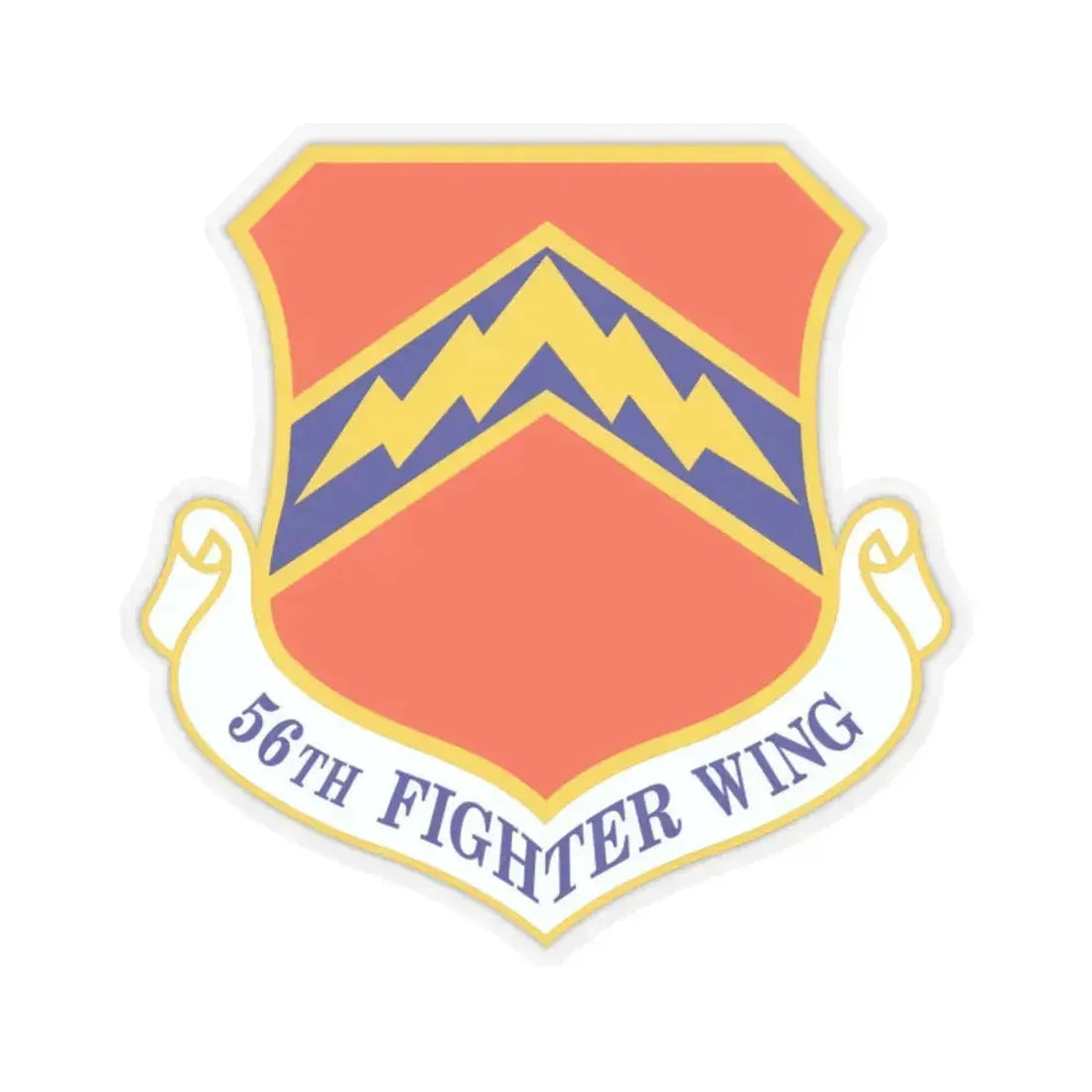 56th Fighter Wing (U.S. Air Force) STICKER Vinyl Kiss-Cut Decal 2 Inch Transparent - The Sticker Space