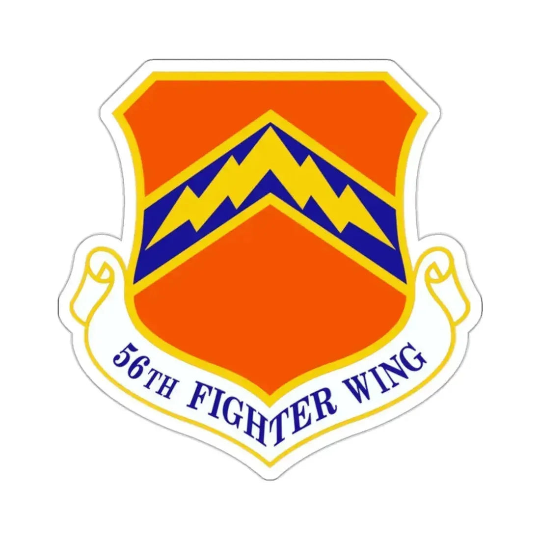 56th Fighter Wing (U.S. Air Force) STICKER Vinyl Kiss-Cut Decal 2 Inch White - The Sticker Space