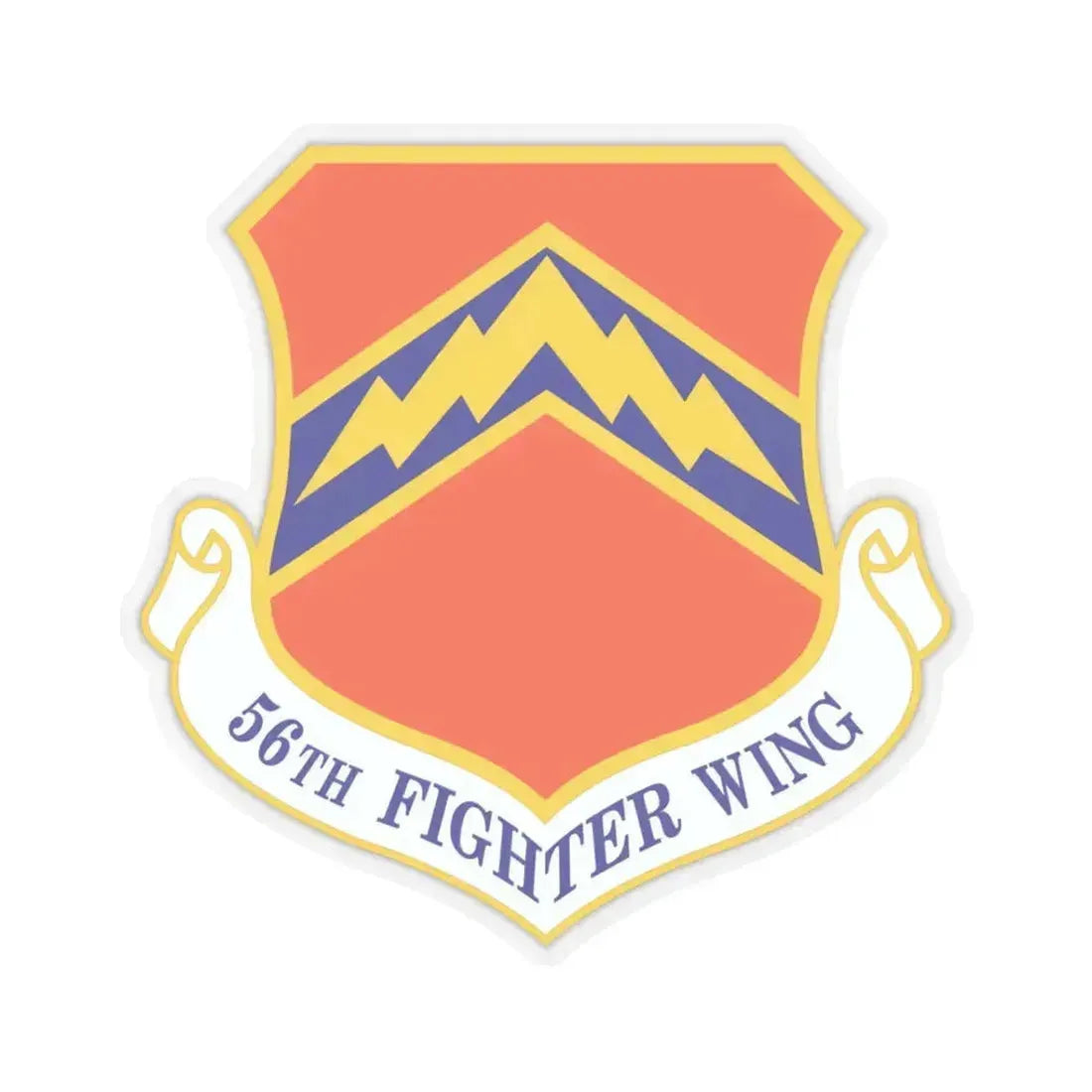 56th Fighter Wing (U.S. Air Force) STICKER Vinyl Kiss-Cut Decal 3 Inch Transparent - The Sticker Space
