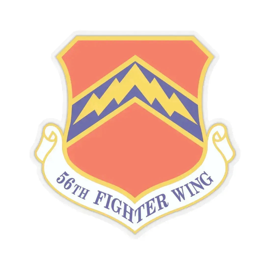 56th Fighter Wing (U.S. Air Force) STICKER Vinyl Kiss-Cut Decal 4 Inch Transparent - The Sticker Space