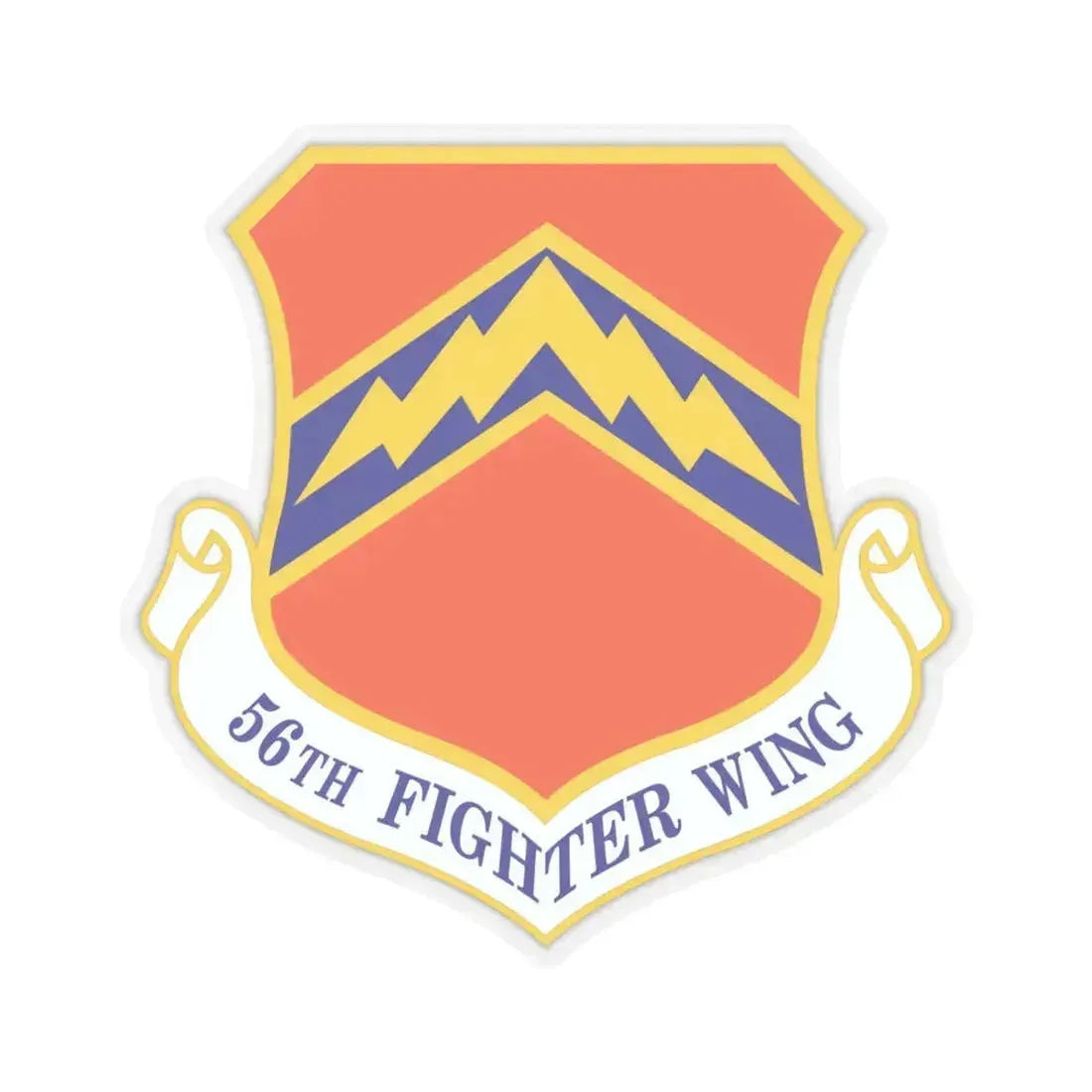 56th Fighter Wing (U.S. Air Force) STICKER Vinyl Kiss-Cut Decal 6 Inch Transparent - The Sticker Space