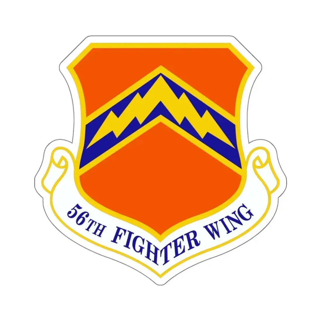 56th Fighter Wing (U.S. Air Force) STICKER Vinyl Kiss-Cut Decal 6 Inch White - The Sticker Space