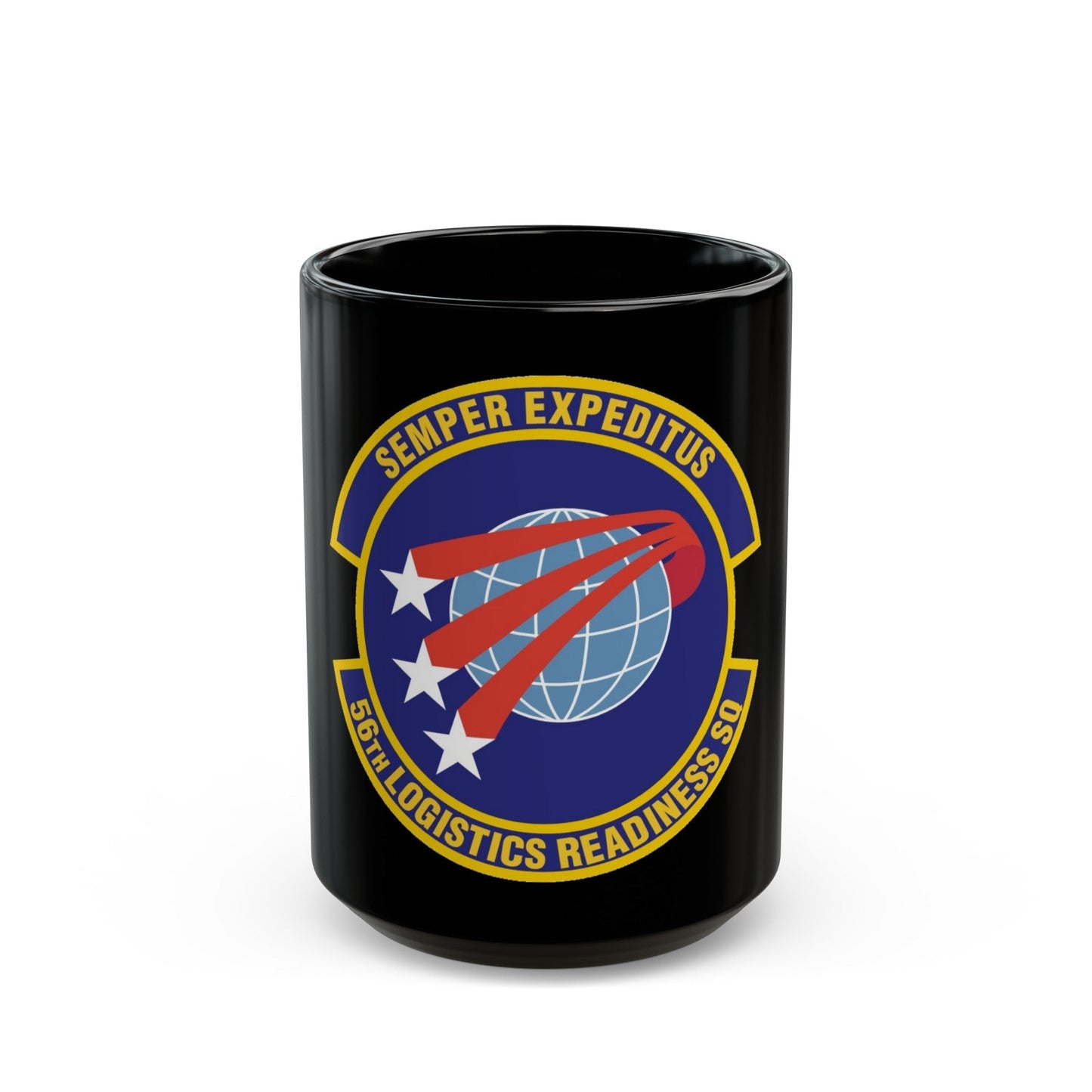 56th Logistics Readiness Squadron (U.S. Air Force) Black Coffee Mug-15oz-The Sticker Space