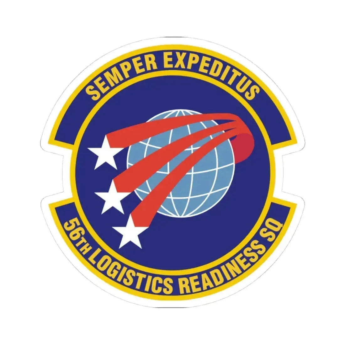 56th Logistics Readiness Squadron (U.S. Air Force) STICKER Vinyl Kiss-Cut Decal 3 Inch White - The Sticker Space