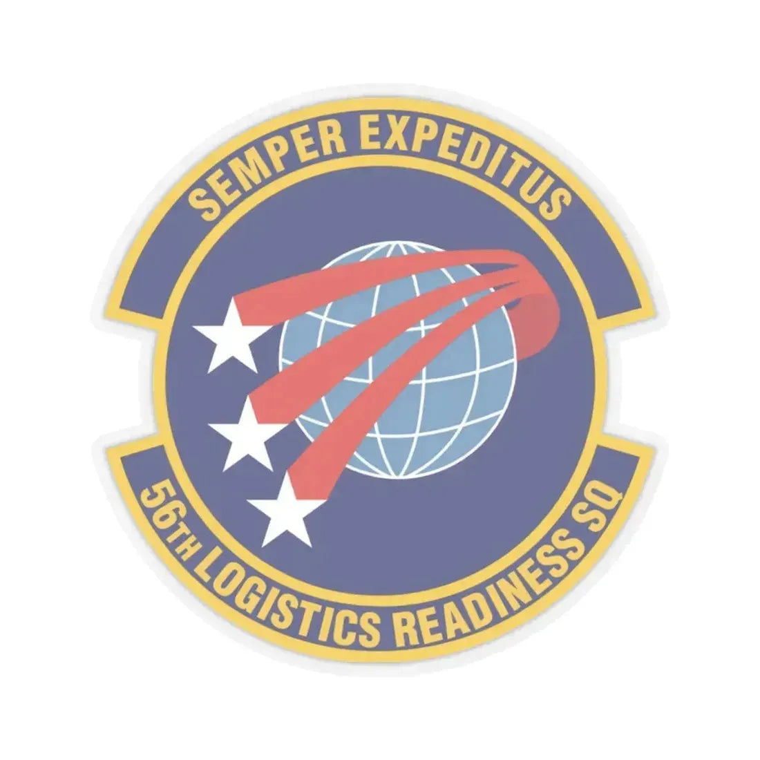 56th Logistics Readiness Squadron (U.S. Air Force) STICKER Vinyl Kiss-Cut Decal 4 Inch Transparent - The Sticker Space