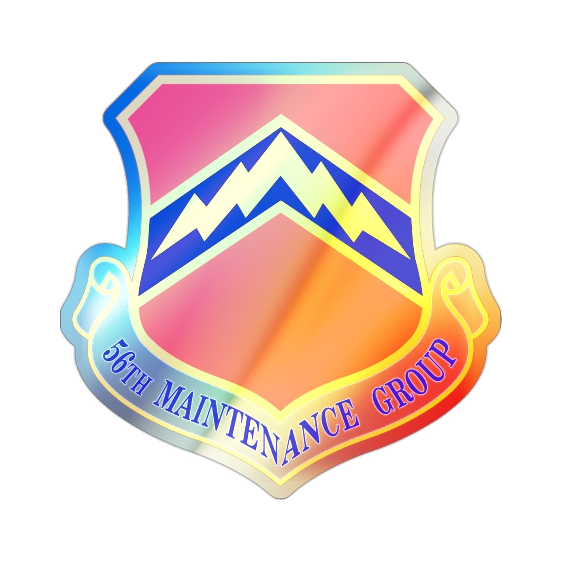 56th Maintenance Group (U.S. Air Force) Holographic STICKER Die-Cut Vinyl Decal-2 Inch-The Sticker Space