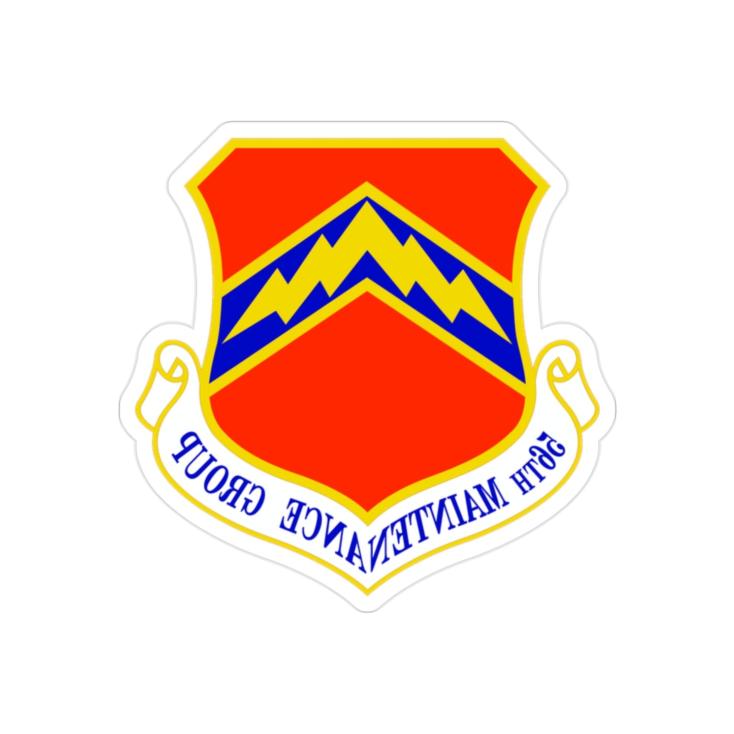 56th Maintenance Group (U.S. Air Force) REVERSE PRINT Transparent STICKER-2" × 2"-The Sticker Space