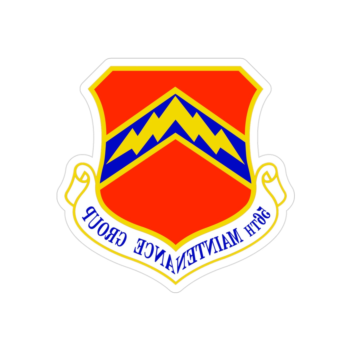 56th Maintenance Group (U.S. Air Force) REVERSE PRINT Transparent STICKER-3" × 3"-The Sticker Space