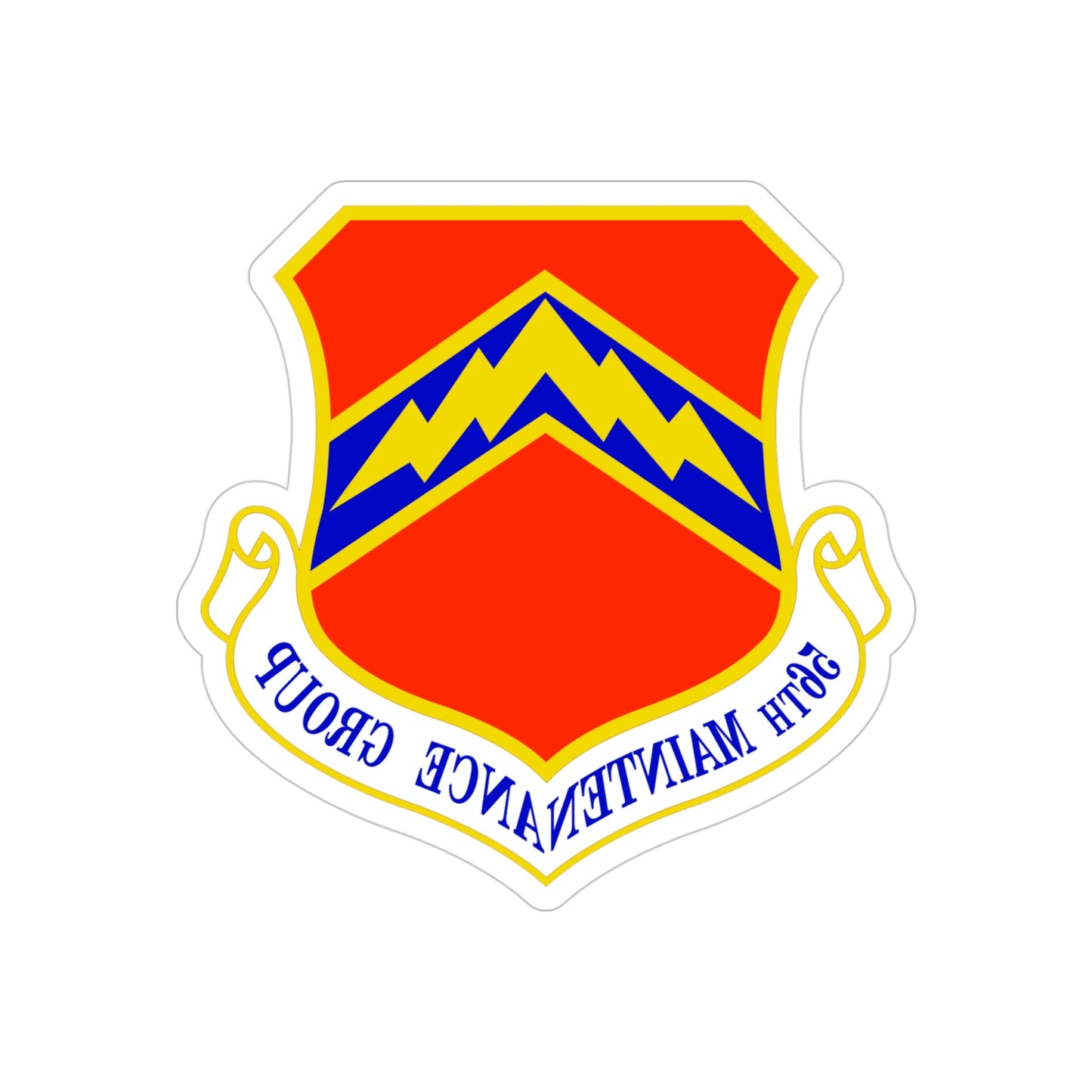 56th Maintenance Group (U.S. Air Force) REVERSE PRINT Transparent STICKER-4" × 4"-The Sticker Space